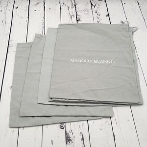 Lots of Manolo Blahnik Drawstring Cotton Dust bags